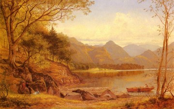 ブルック川の流れ Painting - ダーウェントウォーターの風景 ベンジャミン・ウィリアムズ リーダー・ブルック